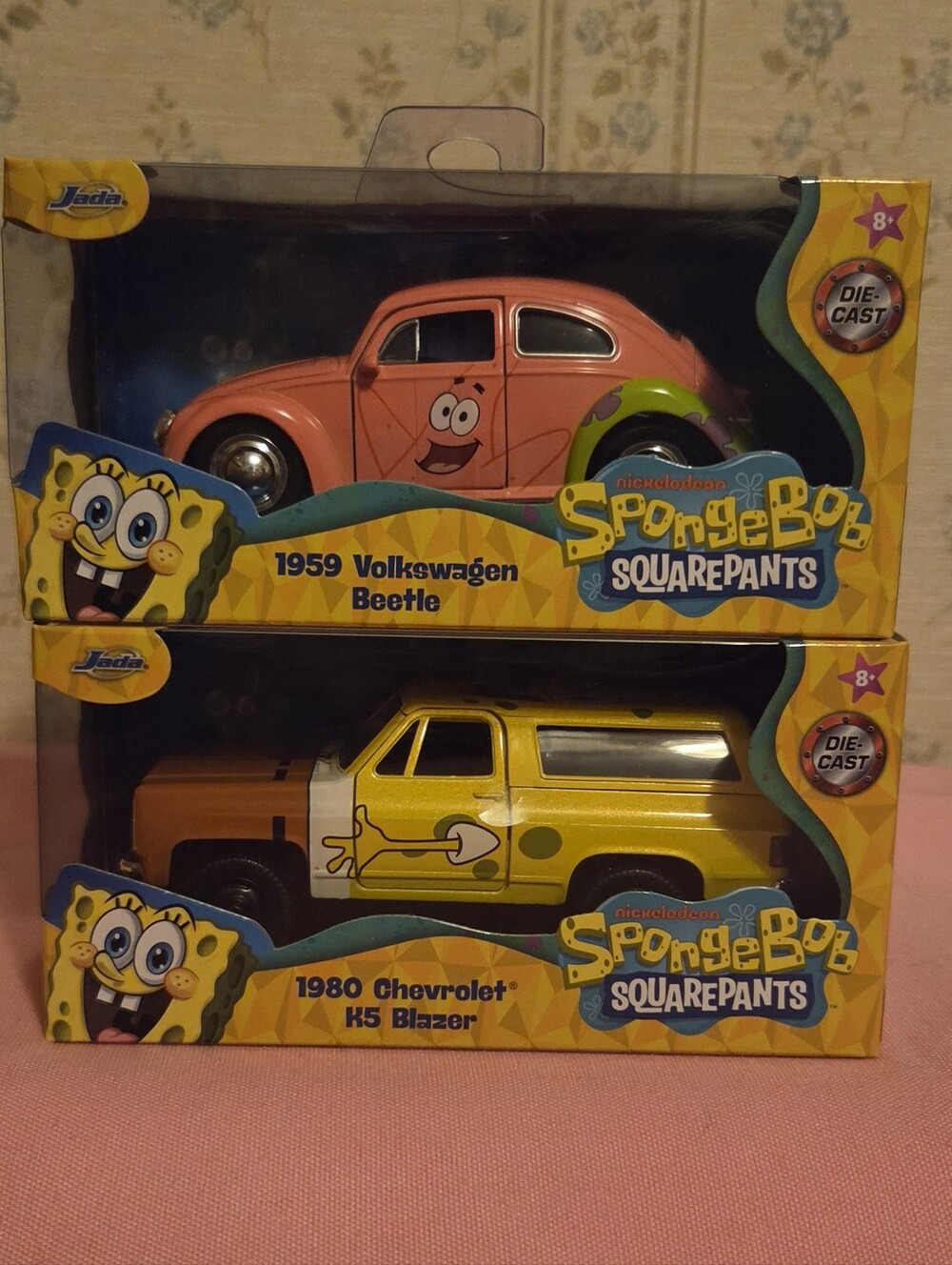 Jada Nickelodean SpongeBob SquarePants Blazer & Volkswagen Beetle Die-Cast Toys